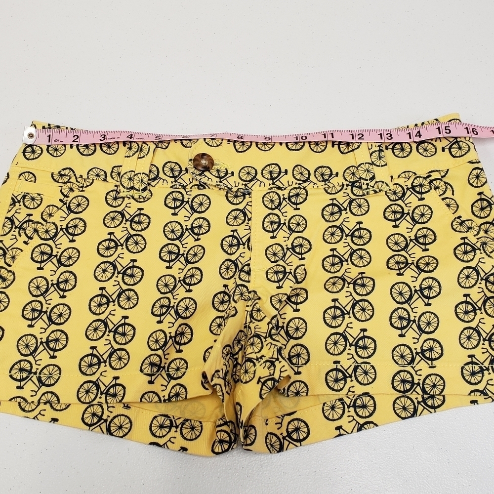 Red Camel Womens Bicycle Bike Print Yellow Shorts Size 5 - Picture 8 of 8